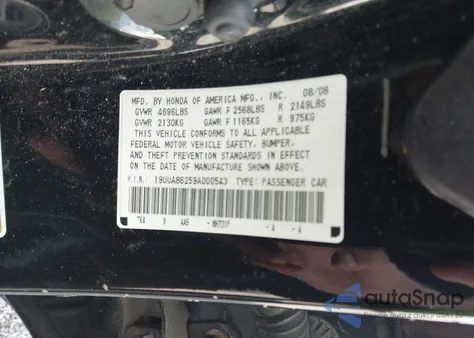 2009 Acura Tl 3.5 from USA, damaged, VIN 19UUA86259A000543